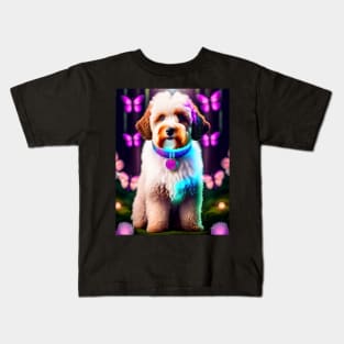 Dazzling Aussiedoodle Portrait Kids T-Shirt